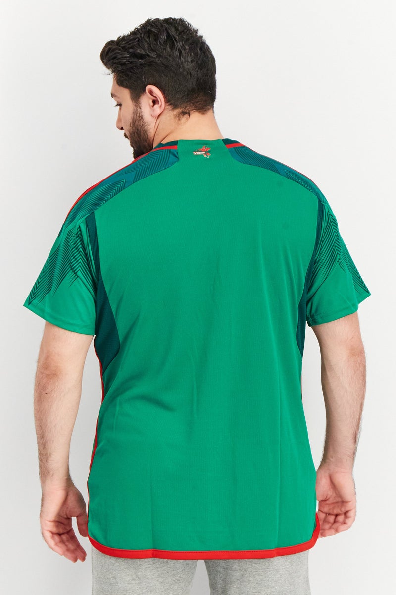 Adidas Men Sportwear Fit Short Sleeves Mexico 22 Home Jersey, Green - Image 4